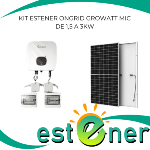 KIT ESTENER ONGRID 1500W – MONOFASICO – ENERGIA PROMEDIO MENSUAL 155KWH