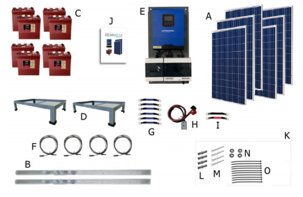 KIT GENERADOR SOLARBAT 3.0-2X (Trojan)