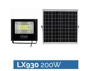 REFLECTORS LED SOLARES Equipos a control remoto 200 Watts