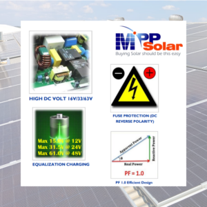 INVERSOR OFF-GRID MPPSOLAR PIP-1012HSE – 1000W – 12V – ONDA SENOIDAL PURA